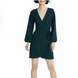 Madewell Long-Sleeve Side-Tie‎ Dress size M